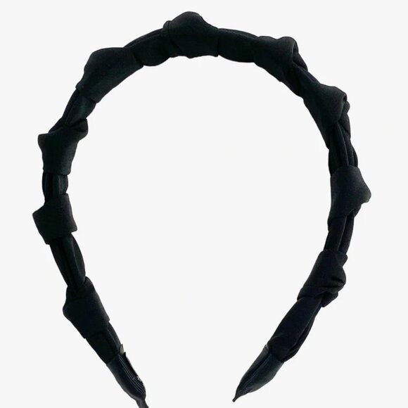 NWOT Casey Chiffon Knotted Black Headband - Picture 5 of 5